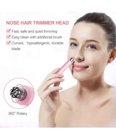 Nasal Hair Trimmer for Women | 2-in-1 Touch Beauty Eyebrow & Nose Hair Cutter AG-1458A (Pink) Painless Precision Remover for Ears & Face - Buy Online on SooperMarket.com