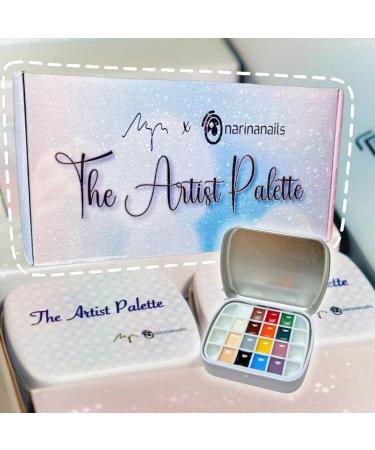 16-Color Narina Artist Palette with Mixing Pad & Mini Palettes - High Pigment Nail Art | 24 Grids Solid Colors International Shipping - Buy Online on SooperMarket.com