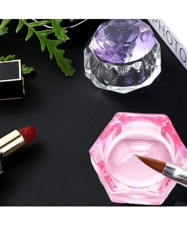 Hexagonal Dappen Dish Cup Crystal Glass Glassware Tool for Nail Art Manicure Care Glass Dappen Dish - Buy Online on SooperMarket.com