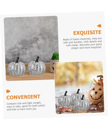 Alipis 20 Pcs Foam Pumpkin Halloween Party Decor Realistic Vegetables Decorative Foam Vegetables Pumpkin Decoration Mini Artificial Pumpkins Faux Pumpkin Craft Powder Silverx2pcs 5CMx2pcs - Buy Online on SooperMarket.com