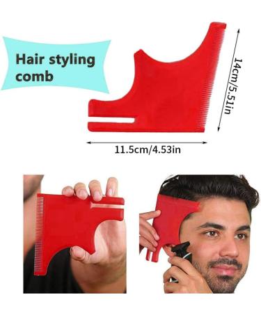 Beard Shaping Tool Kit Neckline Shaving Template Guide Set for Men Hair Styling Red beard trimmer template guide - Buy Online on SooperMarket.com