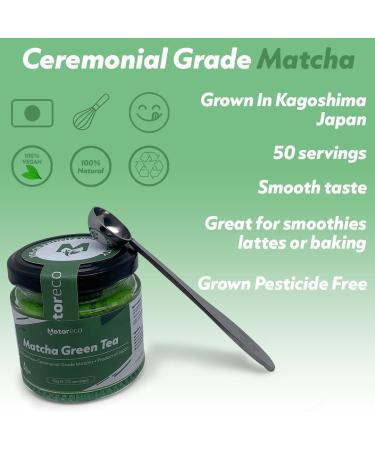 Matchaeco 50g Japanese Turmeric Matcha Green Tea Powder | Stone Ground Ceremonial Grade From Japan | Vegan Baking & Matcha Latte | Pesticide-Free | Eco-Friendly Packaging - Buy Online on SooperMarket.com