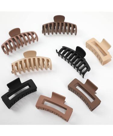 Large Hair Claw Clips 8 Pack 4.3" Hair Clips for Women & Girls Strong Hold Matte Claw Hair Clips for Women Thick Hair & Thin Hair 90's Vintage Jaw Clips (C1) - Buy Online on SooperMarket.com