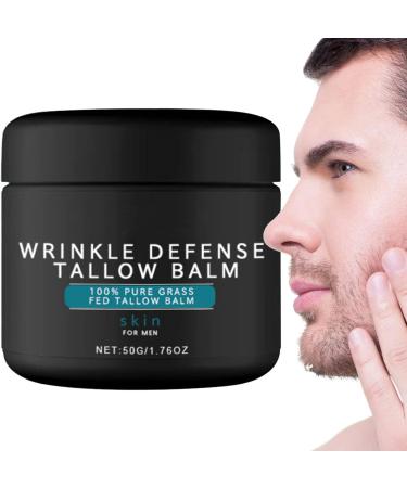 Tallow Face Moisturizer | Wrinkles Defense Tallow Face Wash Tallow Night Serums and Cream | Skin Care Moisturizer for Men Diminish Fine Lines and Wrinkles 50g - Buy Online on SooperMarket.com
