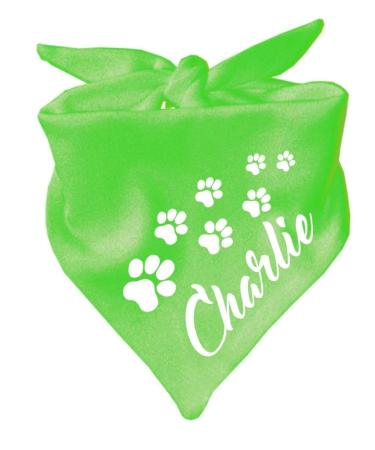 Dog triangular scarf (color: lime) (size 1 (55 cm)) name of the dog 55 x 18 lime