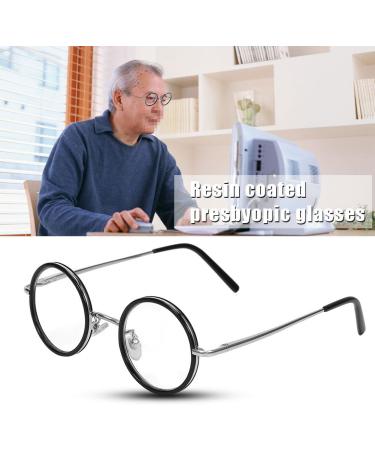 Retro Round Resin Reading Glasses for Presbyopia - Lightweight Magnifying 1.0/1.5/2.5/3.0/3.5 Strength | Fatigue Relief - Buy Online on SooperMarket.com