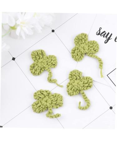 Operitacx 10pcs Socks Badge Sign Crocheted Shamrock Appliques Applique Patches Accessories Shoes and Hats - Buy Online on SooperMarket.com