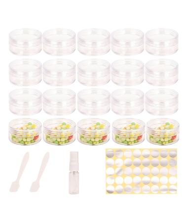 20 pieces jars jars 10ml jars with lids lip balm jars jars cream jars empty 20 x 10ml Transparent