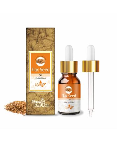 Crysalis Flax Seed (Linum Usitatissimum) |100% Pure & Natural Undiluted Carrier Oil Organic Standard/Cold Pressed Oil For Glowing Skin Healthy Hair 15ml with dropper