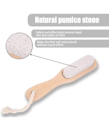 Foot file tote foot cuticle remover pedicure foot file skin callus pumice removal stone foot pedicure tool with wooden handle for pedicure and foot care - Buy Online on SooperMarket.com