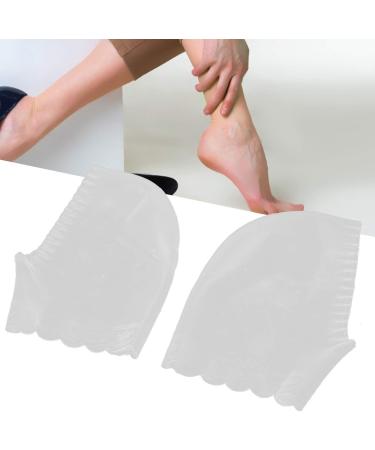 Silicone Jersey Socks for Achilles Tendon Relief | Pain-Relieving Elastic Foot Care - Anti-Cracking Purple & White - Buy Online on SooperMarket.com