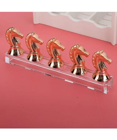 Horse Head Nail Tip Nail Tip Holder DIY Training Tips Display Practice Rack Magnet Adsorption False Nail Display Support Holders False Nail Tip Manicure Tool(Rose Gold) - Buy Online on SooperMarket.com