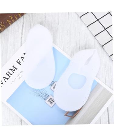 Gadpiparty 1 Pair Silicone Foot Sleeve Breathable Hole and Silicone Socks Waterproof Beach Heel Crack- Proof Sleeve Silicone moisturizing Socks Gel Toe Sock casing White Floor Men and Women White S - Buy Online on SooperMarket.com