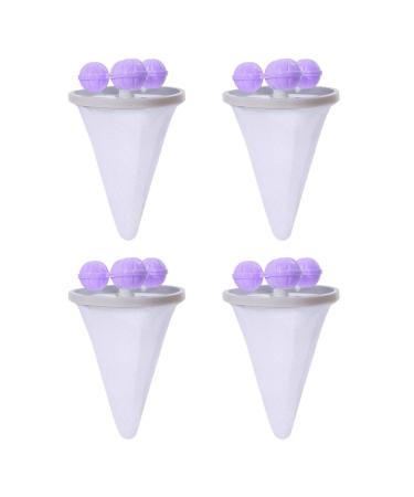 Myazs 4Pcs Hair Filter Net Bag Hair Remover For Washing Machine Reusable Hair Remover Filter Bag Washing Machine Accessories Hair Remover For Washing Machine Purple