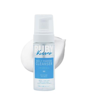 Ruby Kisses Daily Foaming Face Cleanser Moisture & Balance Suitable for Sensitive All Skin Types Gentle Cleanse & Hydrate Aloe Vera Vegan & Cruelty Free Made in Korea