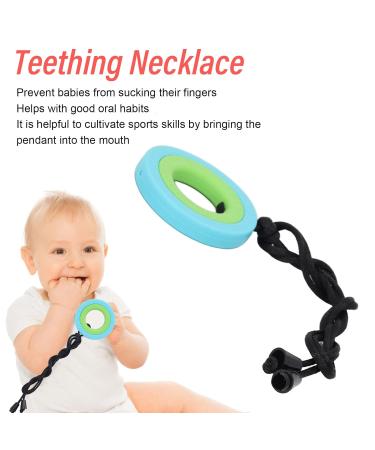 High Temperature Resistant Kids Sensory Chew Necklace | Safe Silicone for Daily Use (Light Blue) - Buy Online on SooperMarket.com