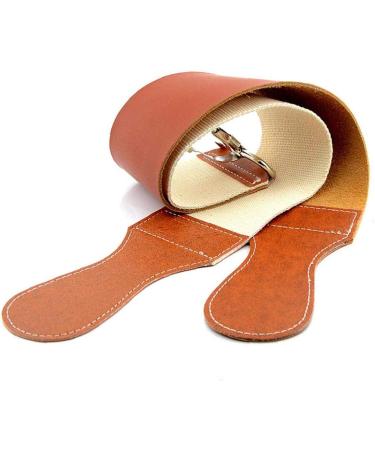 1 pc Double Layer Leather Razor Strop Shaving Sharpener Strap Barber Genuine Leather Straight Razor Sharpening Belt Shaving Accessories - Buy Online on SooperMarket.com
