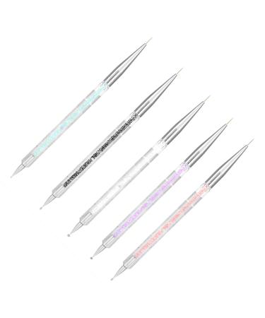 Pen Nail Brush 5pcs Double Dot Manicure Tool Painting Dot Pen Nail Art Color Set