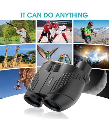 20x25 Compact Binoculars for Adults and Kids - High Power Easy Focus with Low Light Vision - Ideal for Bird Watching and Travel - Black - Buy Online on SooperMarket.com