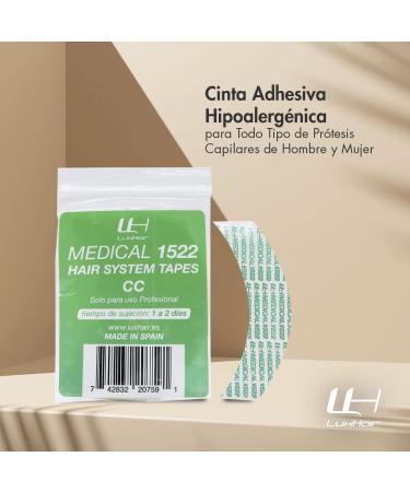 LuxHair Medical 1522 Hypoallergenic Adhesive Tapes for Wigs and Extensions Lasts 2 Days Skin-Friendly Double Sided Adhesive - Buy Online on SooperMarket.com