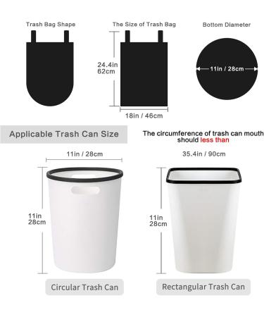 Fyy 4 Gallon Garbage Bags with Handles - 100 Count | Durable Waste Bags for Bathroom Kitchen Office | Black 46x62 cm | Eco-Friendly Shipping Worldwide - Buy Online on SooperMarket.com