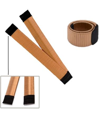 3 Pcs Fast Bun Maker Set - Easy Snap Doughnut Styling for Girls and Women in Champagne - French Twist Hair Fold Wrap Snap Band - Special Hair Bun Maker for Quick and Stylish Buns - Buy Online on SooperMarket.com