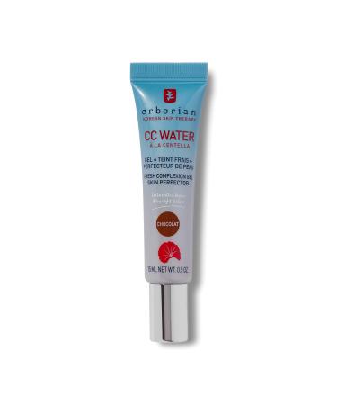 Erborian Color Correcting CC Water With Centella Asiatica and Hyaluronic Acid  Light Aqua Gel Facial Concealer With Illuminating Finish Soothes And Hydrates - Korean Skincare Skin Perfector Chocolat 0.50 Ounce (Pack of 1...