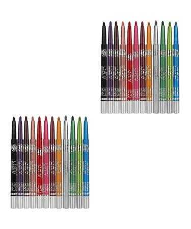 Angoily 24 Pcs Eyeliner Metallic Eyeshadow Stick Waterproof Eye Shadow Pen Eye Shadow Pencil Miss Set