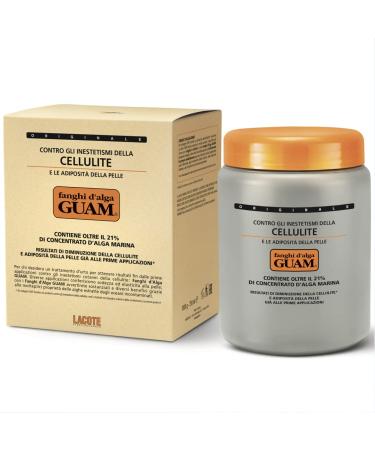 GUAM Anti Cellulite Hot Mud Seaweed Wrap ORIGINAL FORMULA | Slimming Body Wrap To Remove Cellulite, Skin Tightening Cellulite Treatment For Thighs And Legs Inches Reduction - Best Cellulite Removal Treatment, 1000 gr | By