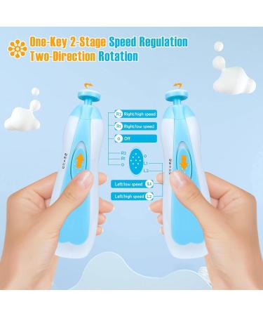Woeau Baby Nail Clippers with LED Light and 6 Grinding Heads - Safe and Reusable Baby Nail File for Newborns, Toddlers, and Adults - Buy Online on SooperMarket.com