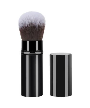 Makeup Brush for Foundation - Multipurpose Telescopic Cosmetics Brushes | Portable Face Makeup Brushes Beginner Friendly Powder Brush for Home Travel Black