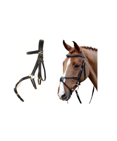 HKM riding bridle -Mexican Style- with lambskin padding warmblood brown Warmblood Brown