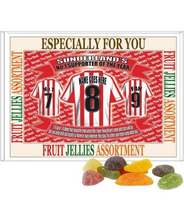 Sunderland Football Shirt Personalised Gift Boxed Sweets Variety - Buy Online on SooperMarket.com