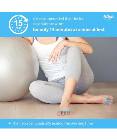 Hilph Toe Separator Toe Spacers Bunion Corrector for Overlapping Toes Correct Toe Alignment and Hammertoe Straighteners Gel Toe Separators for Nighttime Running & Yoga Practice 4 Count-Blue - Buy Online on SooperMarket.com