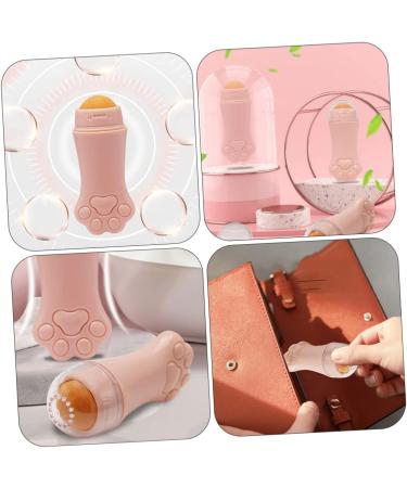 BELLIFFY 1pc Volcanic Stone Oil-absorbing Ball Facial Volcano Stone Roller for Face Volcanic Rock 7.5x3cm Pink - Buy Online on SooperMarket.com