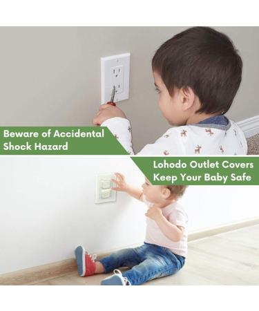 Child Safety Outlet Covers - 40 Pack Socket Protectors for US 3-Prong - Baby Proofing Electric Shock Guards - White - Buy Online on SooperMarket.com