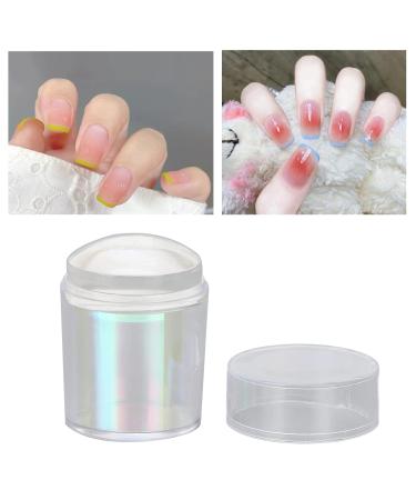 Professional Nail Art Stamper - Silicon Stamp Tool for Home Salon | Transparent Clear Nail Art Kit with Plates for French Smile Line - Buy Online on SooperMarket.com