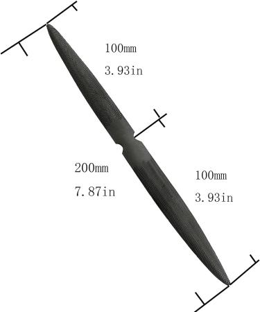 Longdex 8 Inch Wax Carving File - Double Ended Flat and Half Round Jewelry Tool - Buy Online on SooperMarket.com