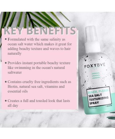 FoxyBae Beach Please Sea Salt Texturizing Spray 8 oz with Perfume/Cologne Samples - Buy Online on SooperMarket.com