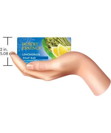 Desert Essence Lemongrass Soap Bar - 5 oz | Tea Tree Oil, Aloe Vera & Jojoba - Acne Relief & Invigorating Moisturizer - Buy Online on SooperMarket.com