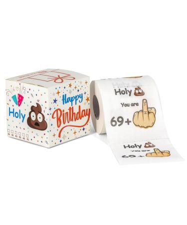 Original funny toilet paper for the 70th birthday - 69 + 1 - Birthday for women & men - decoration 70th birthday with packaging - joke articles - 1 roll with 250 sheets each soft