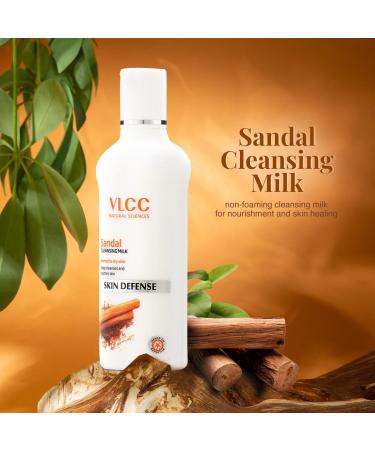 VLCC Sandal Cleansing Milk 100ml - Gentle Face Cleanser for Smooth Skin - Buy Online on SooperMarket.com