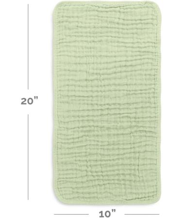 Comfy Cubs Muslin Spit Towels - 10 Pack Large 100% Cotton Hand Washcloths Extra Absorbent & Soft Sage Color Ideal for Baby Care - Buy Online on SooperMarket.com