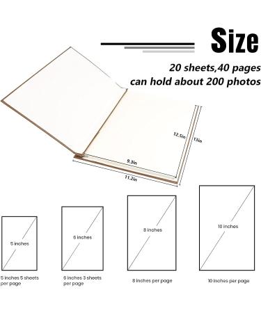 Magnetic Self-Stick Page Photo Album - Our Adventure Book Leather Cover DIY Album - Holds 3X5, 4X6, 6X8, 8X10 Photos - Blue - Buy Online on SooperMarket.com