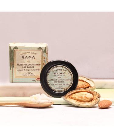 Kama Ayurveda Almond & Coconut Lip Balm | Moisturizing Lip Care 5g - Buy Online Worldwide - Buy Online on SooperMarket.com
