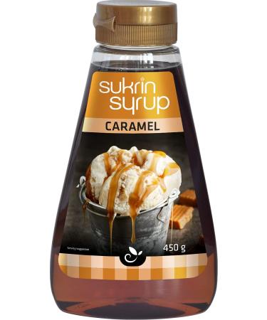 Sukrin Caramel Syrup - Sugar Free Syrup With Fibre Gluten Free Keto And Low Carb Sweetener For Desserts And Breakfast 450 g Caramel 450 g (Pack of 1)