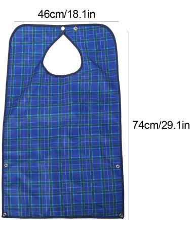 Adult Bibs 2 Pack Waterproof Apron Set for Men Women for Eating with Adjustable Strap Washable Reusable Large Terry Cloth for Elderly Seniors and Disabled Extra Long Clothing Protector - Buy Online on SooperMarket.com