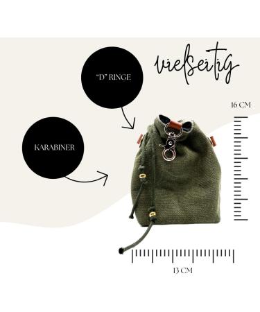 vanClyde Premium Dog Treat Bag - Canvas Food Bag with Belt Clip & Lanyard for Training & Travel Khaki - Ideal for Pet Owners - Buy Online on SooperMarket.com