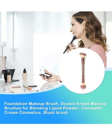 kawehiop Double Head Foundation Makeup Brush Multifunction Shadow Highlighter Powder Blush Brushes Blending Liquid Repairing Beauty - Buy Online on SooperMarket.com