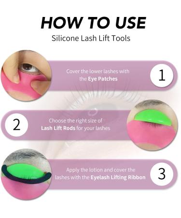 PERMANIA Lash Lift Rods Rainbow Soft Silicone Pads L Curls for Eyelash Perm Kit 3 in 1 with Eyelash Lifting Ribbon & Reusable Eye Patches for Different Eye Shapes - Buy Online on SooperMarket.com